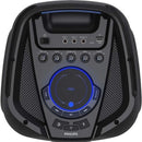 Caixa de Som Bluetooth Party Speaker Philips 1300W TAX4209/78 LED USB AUX Função Karaokê Cartão SD